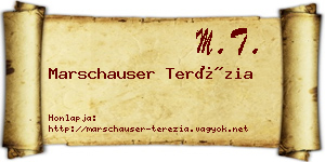 Marschauser Terézia névjegykártya